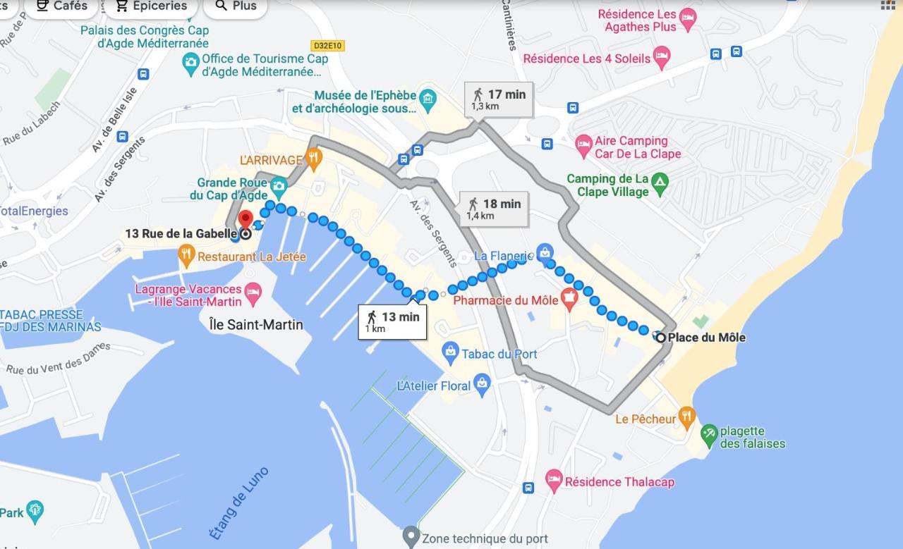 Apartament Port Brescou, T3 En Duplex Climatise, Superbe Vue Sur Le Port Agde Zewnętrze zdjęcie